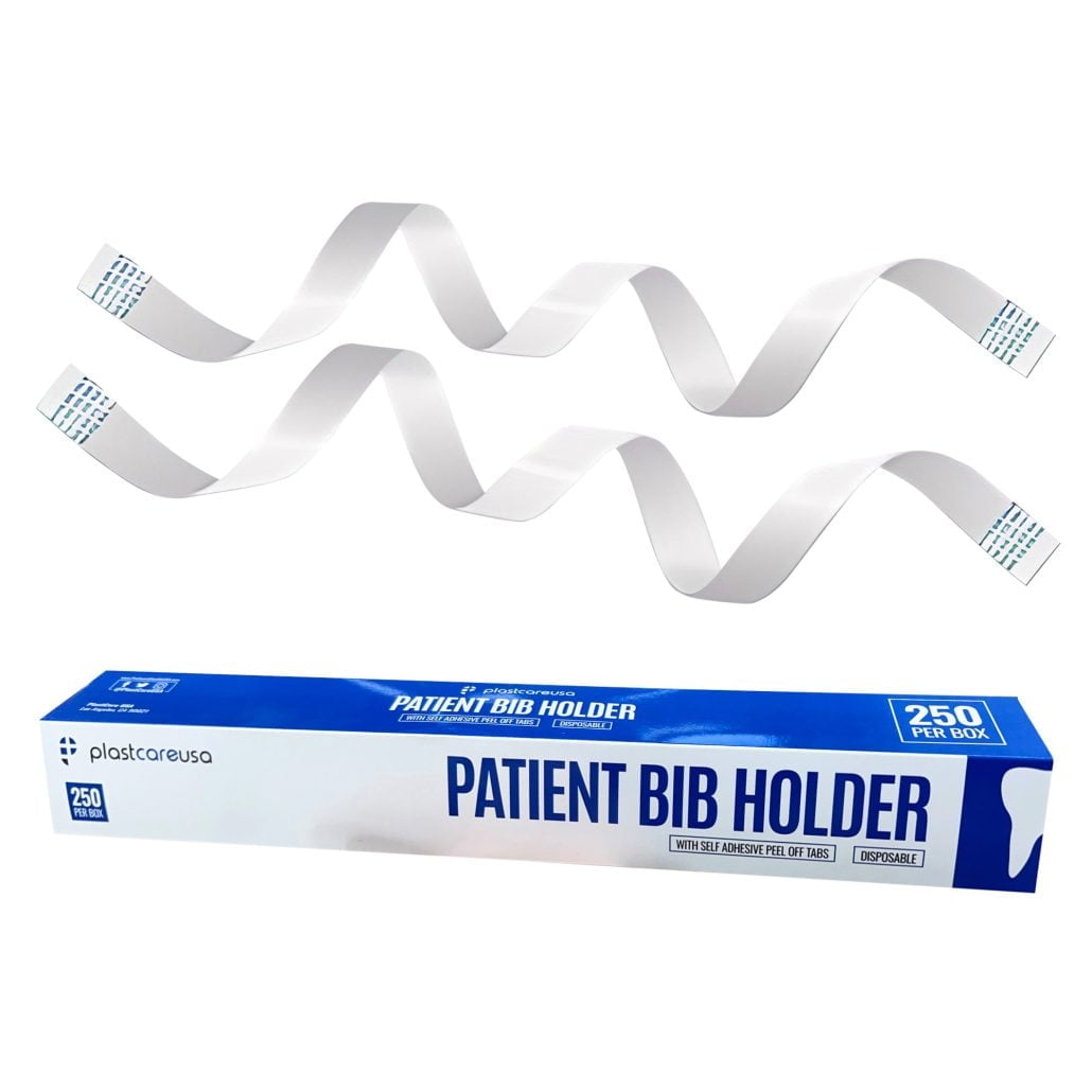 5-Pack Dental Coil Plastic Patient Bib Clips With Flexible Chains – Napkin Holder