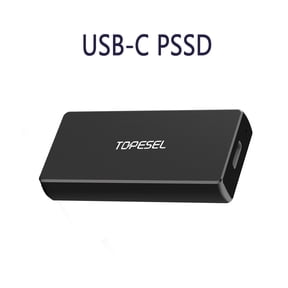 250 GB 3.1 Mini External Portable Solid-State Drive Up to 400MB/s TOPESEL USB-C Portable SSD Drive for Slide in Pocket