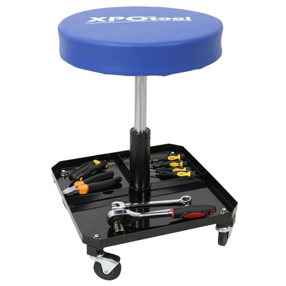 250 LBS Rolling Pneumatic Creeper Garage,Adjustable Mechanic Stool with Tool Tray Storage