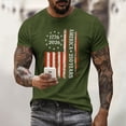 thumbnail image 1 of 250 Men Shirt 1776-2026 Usa Flag Print Short Sleeve Crew Neck Shirts Moisture Wicking Relaxed Fit Breathable Casual T Shirts, Army Green, #01 Army Green, 1 of 5