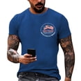 thumbnail image 1 of 250 Men Shirt Independence Day American Flag Print Crew Neck Short Sleeve T Shirts Big and Tall Relaxed Fit Comfy Daily Wear Muscle Tops, Khaki, #01 Khaki, 1 of 3