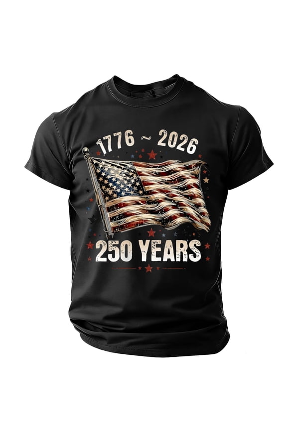 250 Men Shirt United States Usa Flag Print Short Sleeve Crew Neck Tshirt Big and Tall Regular Fit Beach Vacation Workout Tees, Black, #01 Black