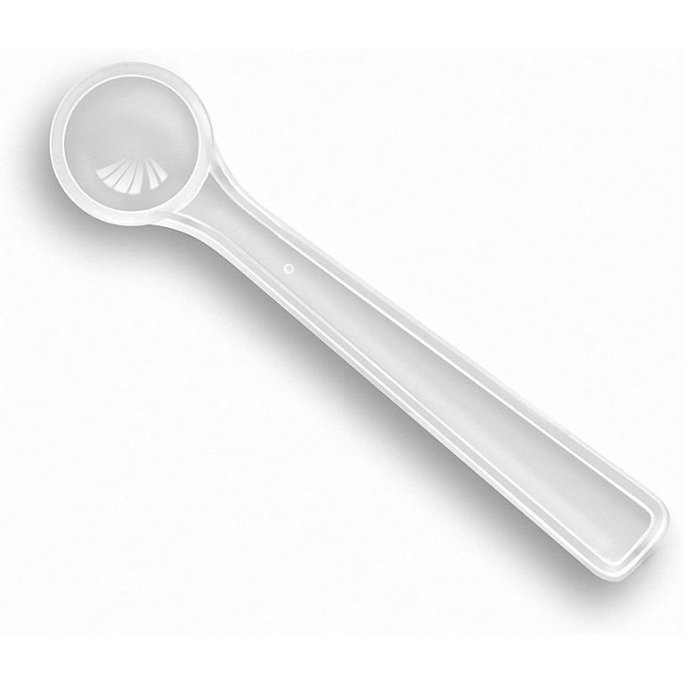 Plastic Measuring Scoop, (70 CC | 4.73 Tbsp | 2.37 oz. | 70 ml) Long Handle Spoons for Powders & Granules, Coffee, Pet Food, Grains, Protein