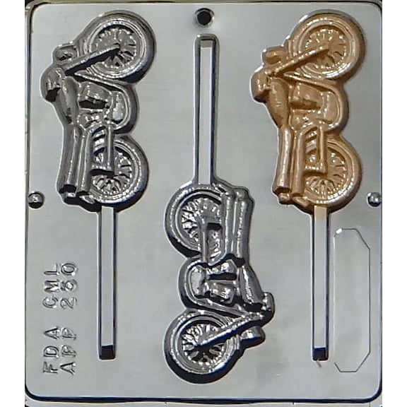 250 Motorcycle Lollipop Chocolate Candy Mold