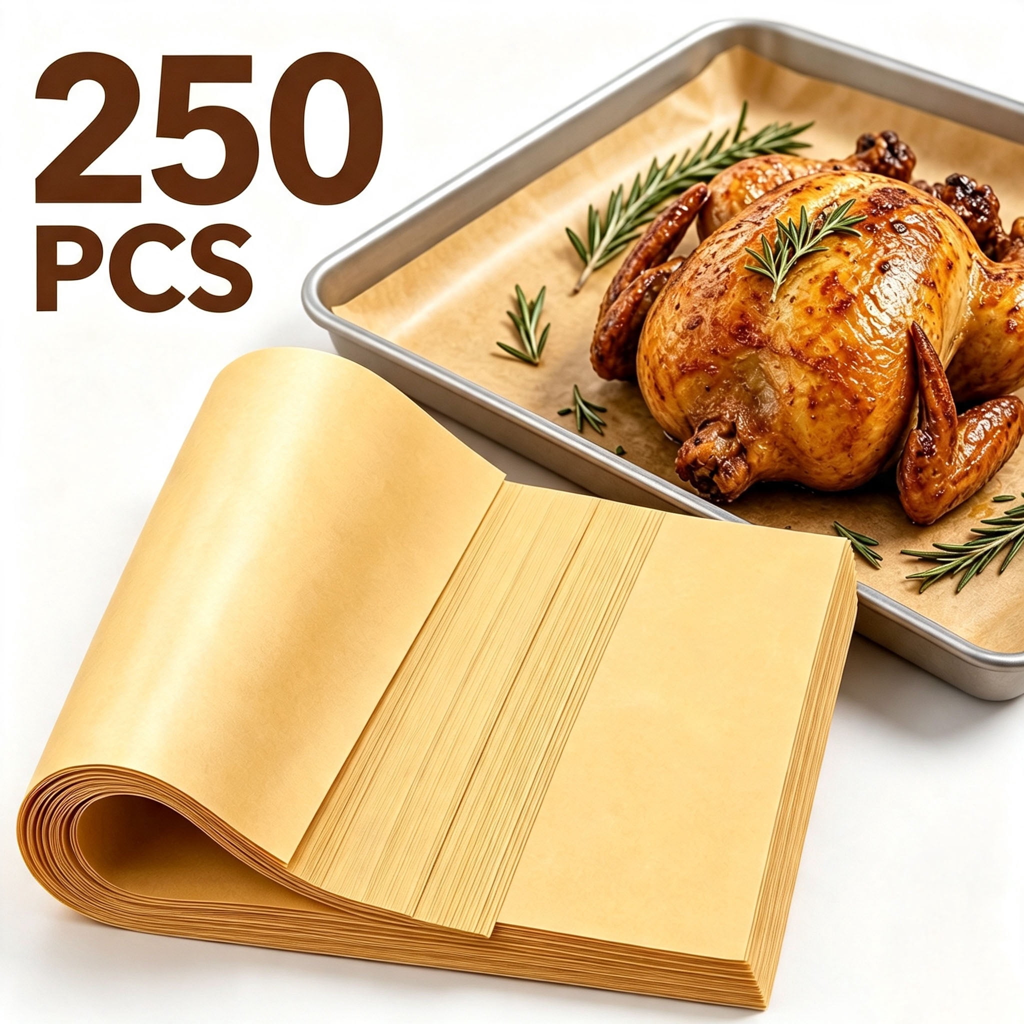 250 PCS Parchment Paper Baking Sheets, 12