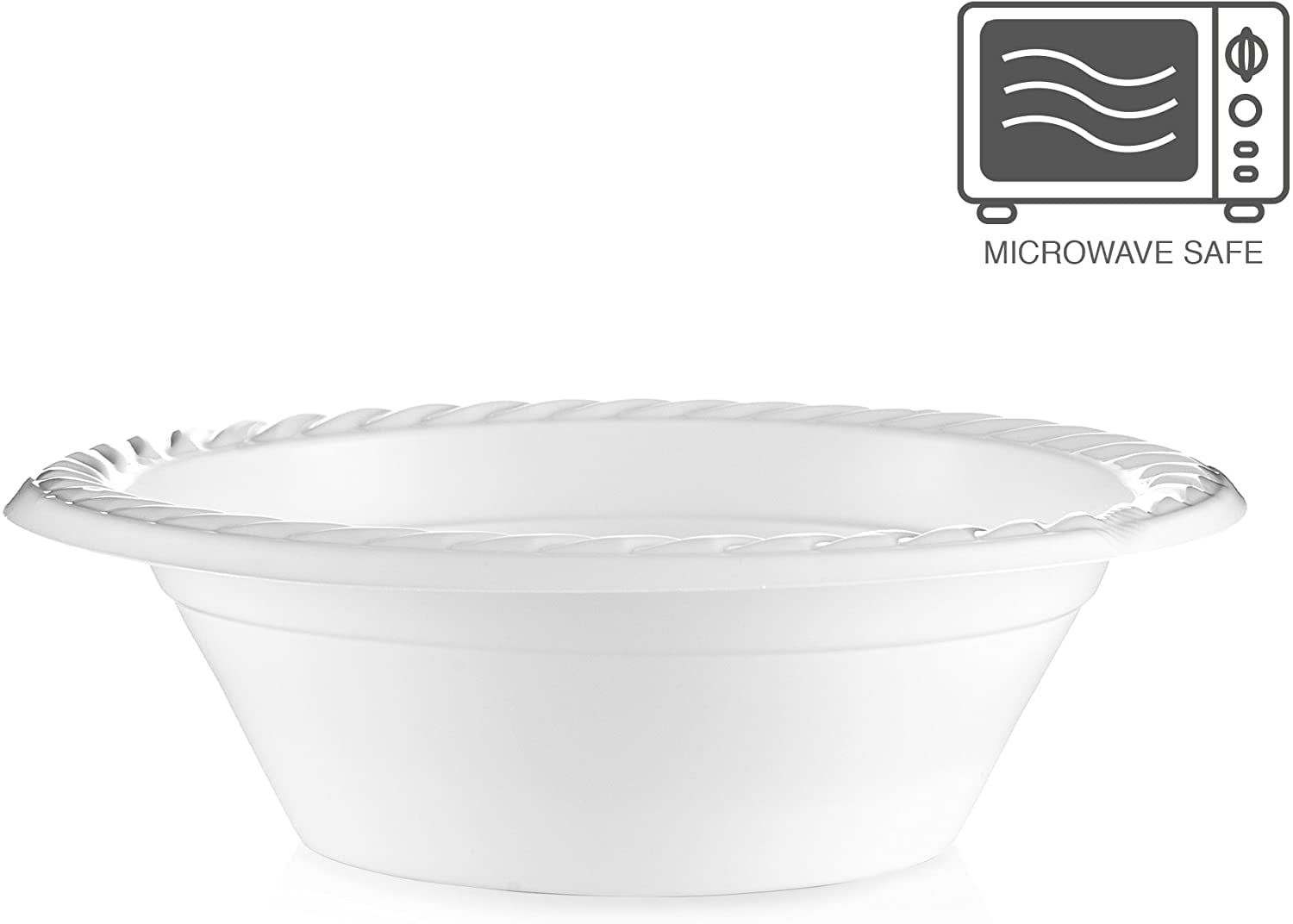 250 Pack 12 Oz Disposable Plastic Soup Bowl Plates Convenient, Stylish, and CostEffective