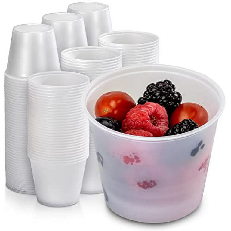 [250 Pack] 5.5 oz BPA Free Plastic Portion Cup - Disposable Jello Shots Sauce Condiment Souffle Dressing Mini Containers, Cups No Lids