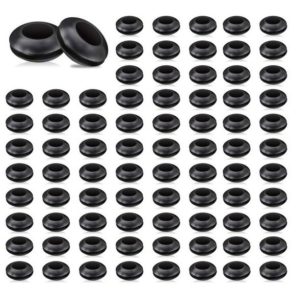 250 Pack Airlock Grommet, Fermenter Cover Ring for Jars,Plastic Cooker Cover, 1.59 cm OD and 0.95 cm ID