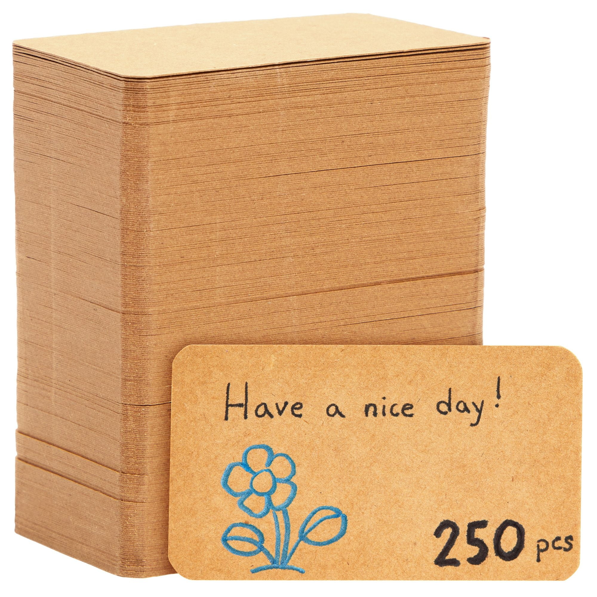 Juvale 250 Pack Blank Index Cards 2x3.5 Inches Kraft Paper For Study - View #6