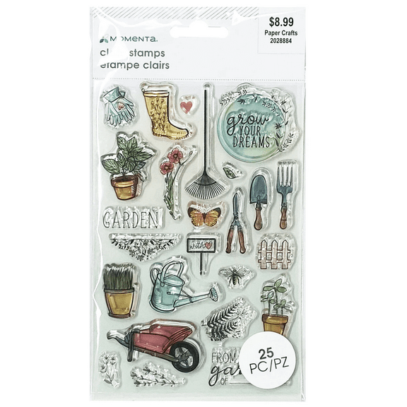 250 Pack Garden Theme Clear Stamps Set, Flowers, Leaves, Butterflies, Garden Tools, Perfect for Scrapbooking, Card Making, Invitations, Gift Tags, DIY Crafts, Clear Polymer Stamps, Bulk
