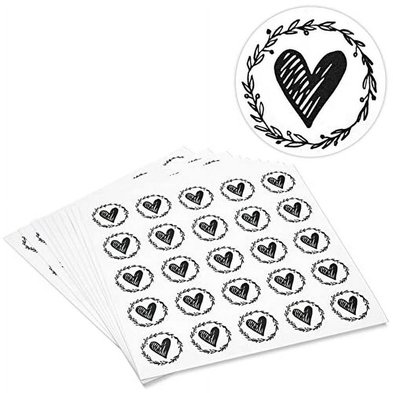 250-Pack Heart Stickers for Greeting Cards, Envelope Stickers for Wedding  Invites, Thank You Cards, Letters, Clear Vinyl Save The Date Labels (1.25