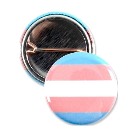 250 Pack - LGBTQ+ Transgender Pride Flag Pinback Buttons - 1 Inch
