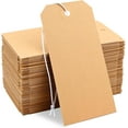 thumbnail image 1 of 250 Pack Manila Shipping Tags with Elastic String Blank Labeling Tags with Strings Attached, 4 3/4" x 2 3/8", 1 of 7