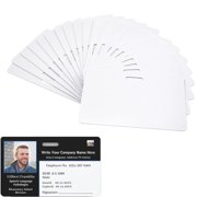 250 Pack-Premium Blank PVC Cards with Slot Punch on Long Side, Lumanious CR80 30Mil CR8030 Horizontal Slot Punch Blank Credit Cards for Business Office Photo ID Badge Printers