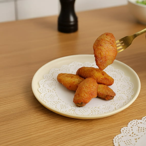 250 Pcs 12 in（30.5 cm） Gold Paper Placemats Bulk Disposable, Round Lace Design, Ideal for Weddings and Parties, Strong Oil Absorption, Versatile Use