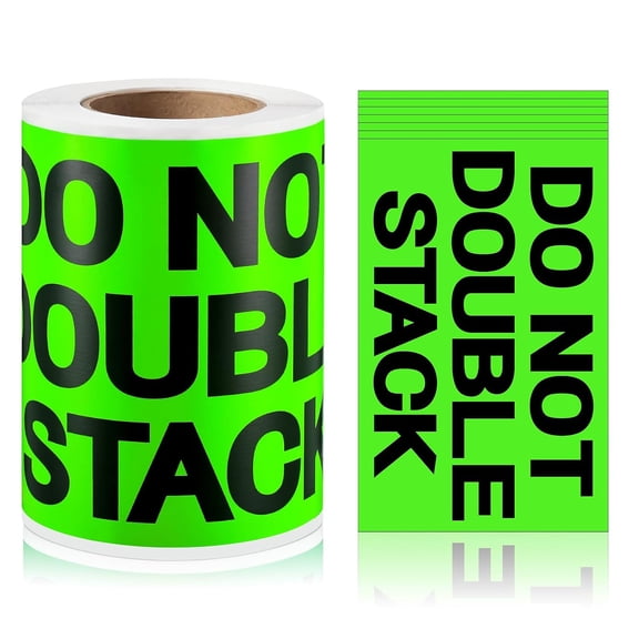 250 Pcs 7 x 11 Inch Do Not Double Stack Labels Large Fluorescent Green Shipping and Handling Warning Labels Pallet Protection Do Not Double Stack Stickers Rectangles Adhesive