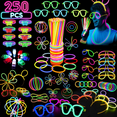 thumbnail image 1 of 250 Pcs Glow in the Dark Party Supplies for Kids Adults, Light Up Favors with Rings, Glow Sticks DIY Glow Necklaces Bracelets Glass Hair band, Neon Party Supplies, 1 of 7