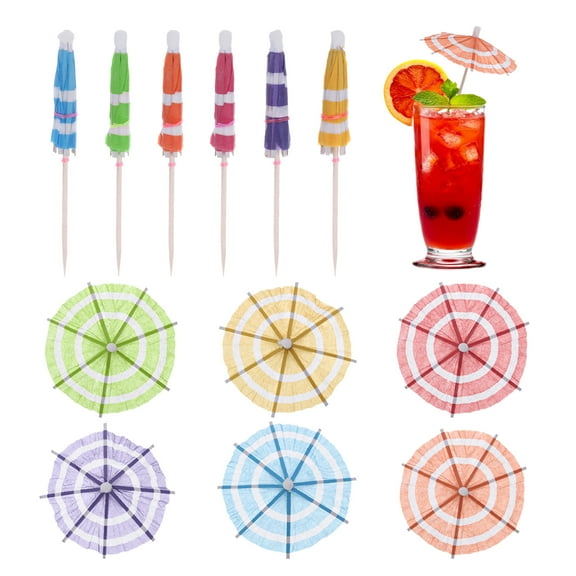 250 Pcs Mini Drink Umbrellas Cocktail,Cocktail Pick Toothpicks 3.9 Inch