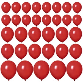 250 Pcs Red Balloons Kit, 10/12/18 in / 25.4/30.5/45.7 cm Latex Balloons for Birthdays, Weddings, and Events Party Decorations Supplies, Matte Finish, Multi-Size Giant Balloon Set