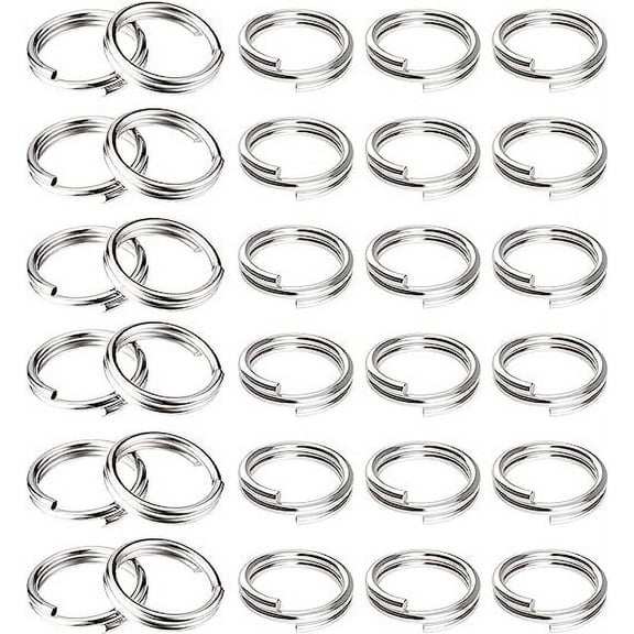 250 Pcs Split Ring, Small Key Rings Bulk Split Keychain Rings Diy Craft Metal Keychain Connector Accessories (10Mm)