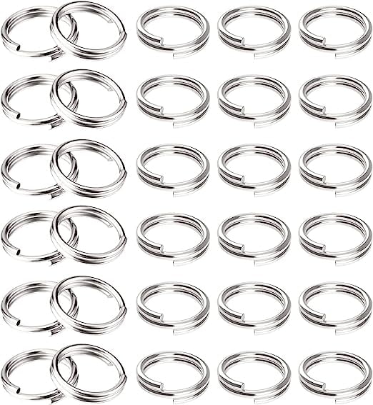 250 Pcs Split Ring, Small Key Rings Bulk Split Keychain Rings Diy Craft
