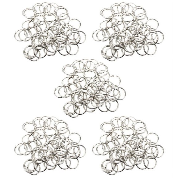 250 Pcs Staple Book Binder 30mm Outer Diameter Loose Leaf Ring Keychain