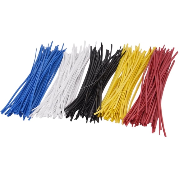 250 Piece Colorful Metallic Twist Cable Cord Wire Ties Reusable Fastening, 6 Inch