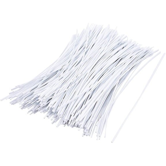 250 Piece Twist Cable Cord Wire Ties Reusable Fastening (6 Inch, White)