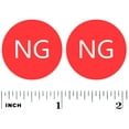 thumbnail image 1 of 250 Red NG No Good Stickers Disapproval 1” Round Shape Adhesive Labels Warehouse Inventory Inspection Product Quality Control Failed Rejected Disapproved Circle dot Kiss Cut Stickers Labels, 1 of 4