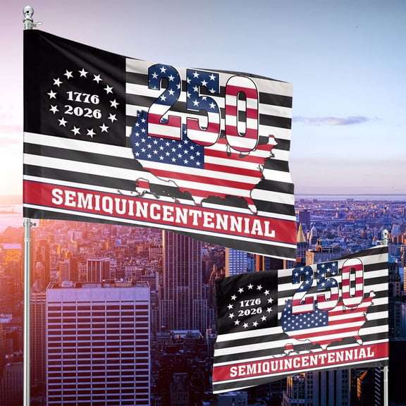 250 Semiquincentennial American Flag - USA Map 1776-2026 Patriotic Outdoor Independence Anniversary Flag