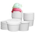 [250 Sets White Paper Food Containers With Vented Lids, To Go Hot Soup