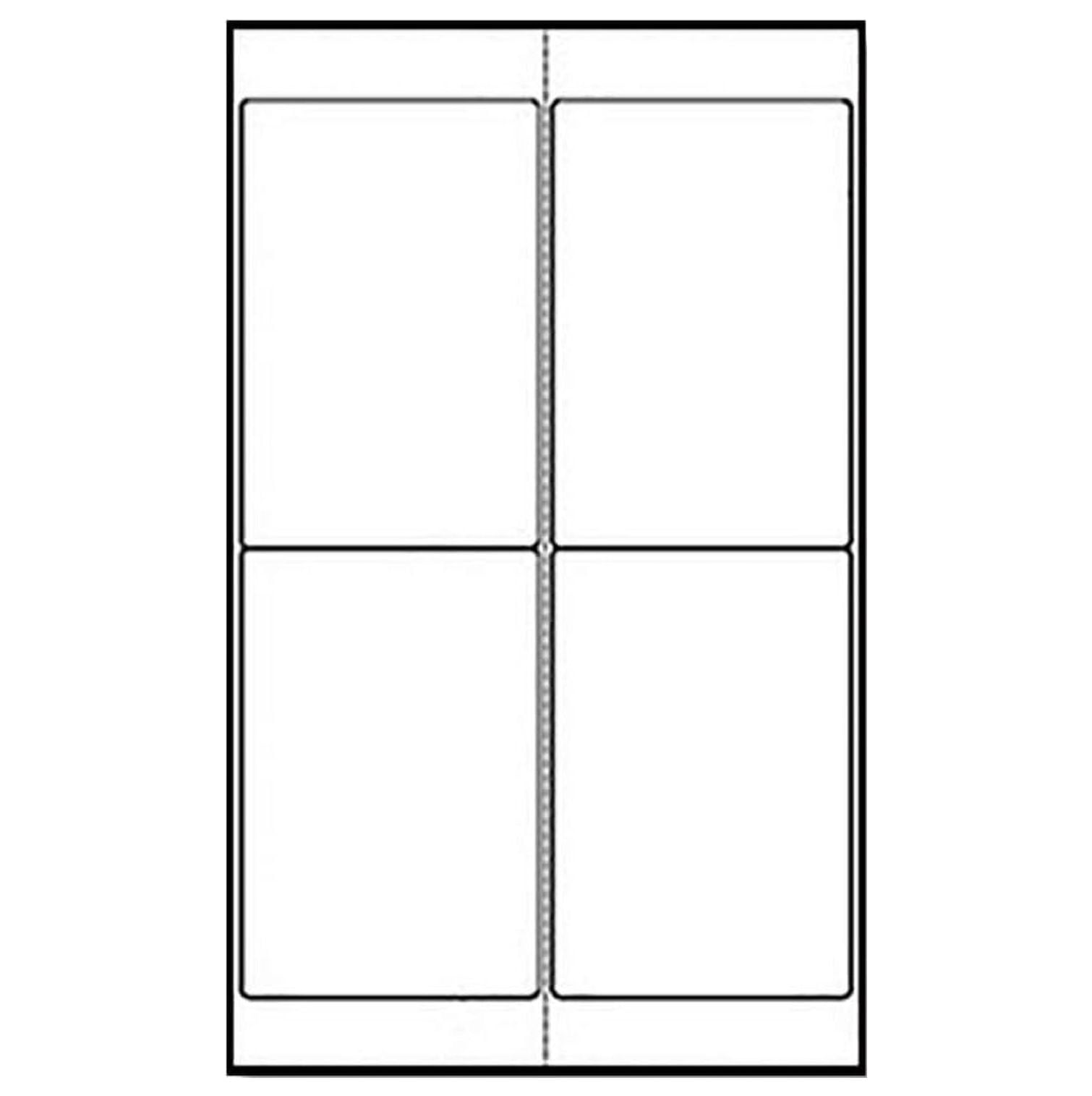 250 Sheets (1,000 Labels) White Shipping Labels, 4" x 6", 4 per Legal