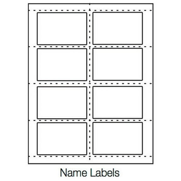 250 Sheets (2000 Labels) White Name Badge Labels, 2 1/3" x 3 3/8", 5395 8395 8 per Sheet for Laser, Inkjet and Copiers