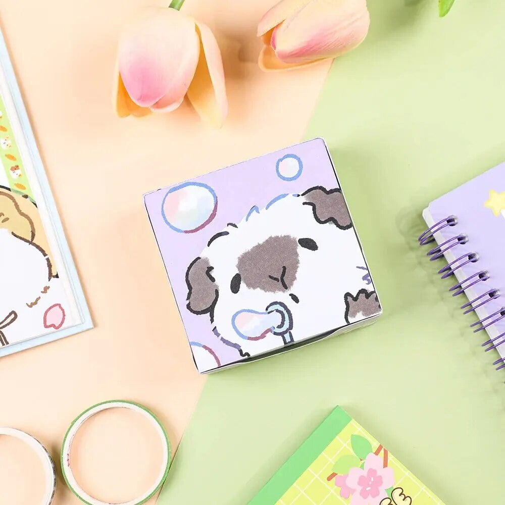 250 Sheets Cute Sticky Notes Portable Planner Memo Pads Notepads Nonadhesive for Study Work