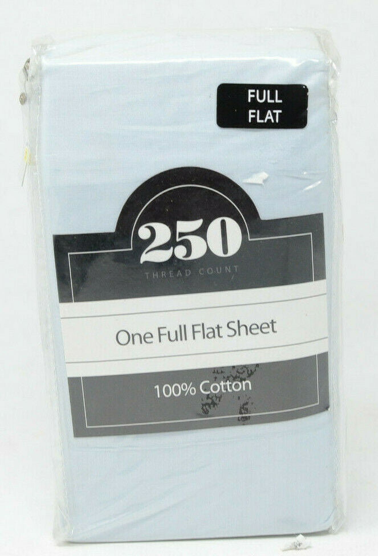 250 Thread Count Luxury FULL Flat Sheet in BLUE - image 1 of 2