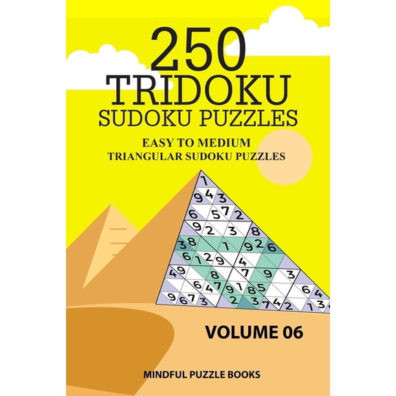 Tridoku Puzzles: 250 Tridoku Sudoku Puzzles: Easy to Medium Triangular Sudoku Puzzles (Paperback)