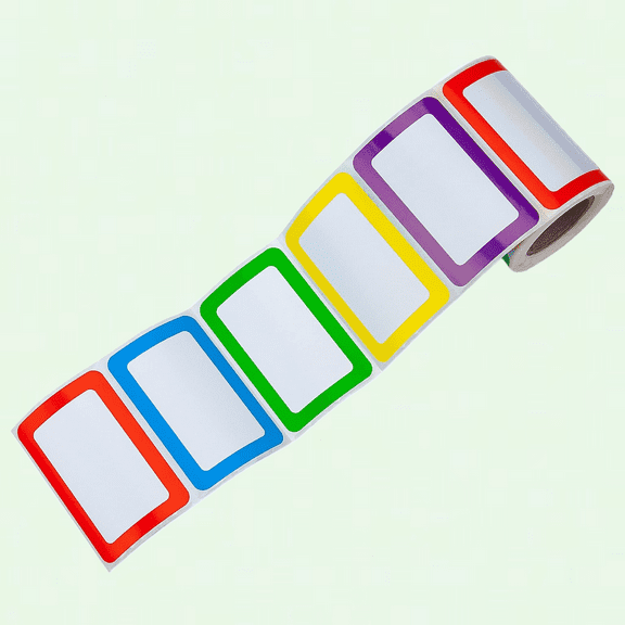 250 White Plain Name Tags with Perforated Line, 8.9cm x 5.7cm, for House School Office