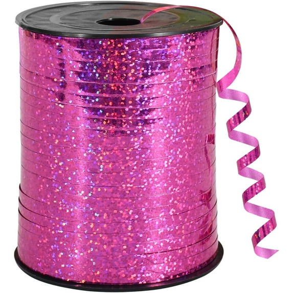 250 Yards Gold Curling Ribbon,0.5cm Wide Crimped Christmas Curling Ribbons for Gift Box Wrapping, Party Decoration, Balloon String, Hair, Ribbons for Florist Flower (Rose Red)