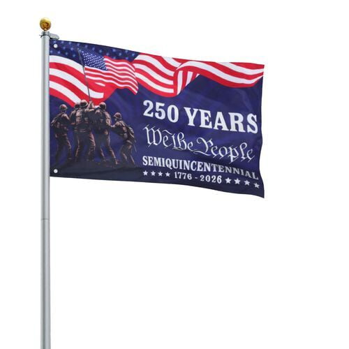 250 Year American Anniversary Flag 2x3 Ft Outdoor Double Sided 250th Anniversary USA Flag 4th of July We-The-People Patriotic Flags For Outside Indoor Decor