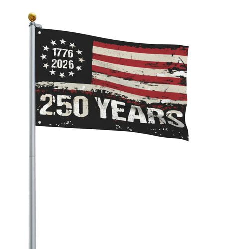 250 Year American Anniversary Flag 3x2 Ft Outdoor Double Sided 250th Anniversary USA Flag 4th of July Patriotic Flags Banner For Outside Yard Indoor Decor