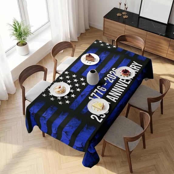 250 Year American Anniversary Flag Table Cloth Waterproof Tablecloth ...
