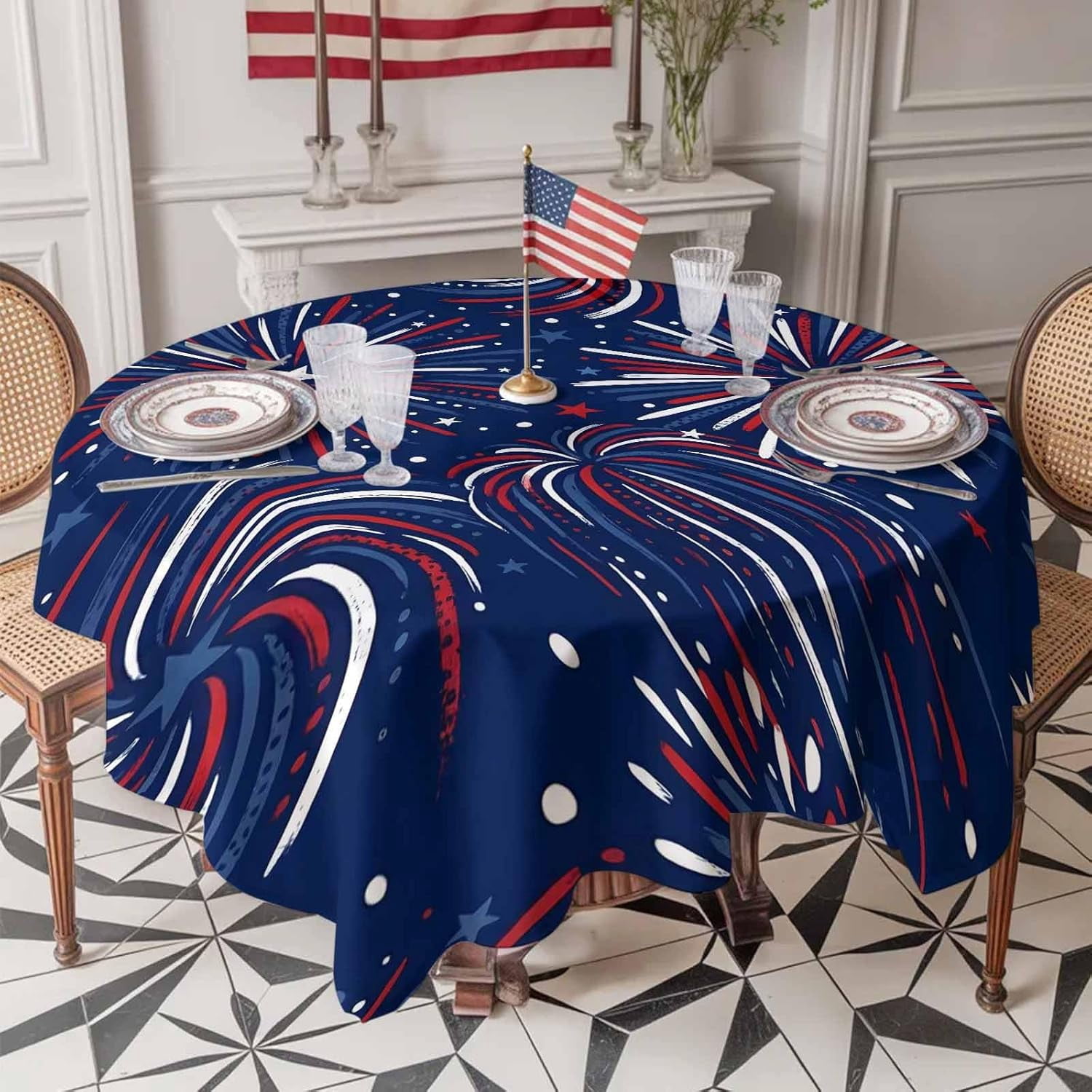 250 Year American Anniversary Flag Table Cloth Waterproof Tablecloths ...