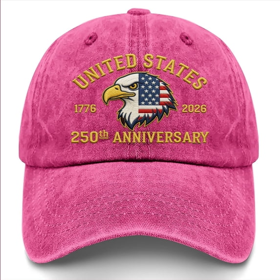 250 Year American Anniversary Hat Eagle Baseball Cap with Flag Adjustable Patriotic Hat USA Flag Baseball Caps for Men
