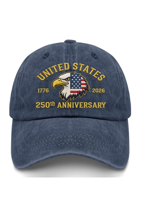 250 Year American Anniversary Hat Eagle Baseball Cap with Flag Adjustable Patriotic Hat USA Flag Baseball Caps for Men