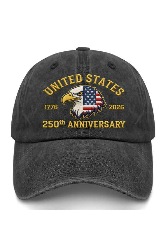 250 Year American Anniversary Hat Eagle Baseball Cap with Flag Adjustable Patriotic Hat USA Flag Baseball Caps for Men
