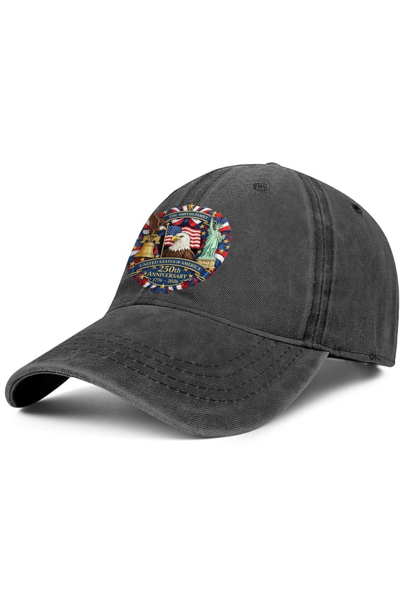 250 Year American Anniversary Hat with Commemorative Coin, Handcrafted 250th Anniversary USA Hat, Tribute Patriotic Hat for Men & Women