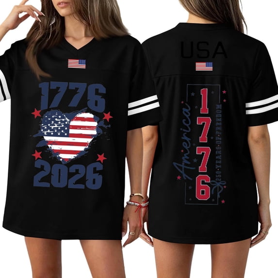 250 Years 1776-2026 250th Birthday Eagle T-Shirt for Celebrate 250th Anniversary of America Patriotic Veteran Tee 250 Short Sleeved Top for Woman
