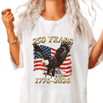 thumbnail image 1 of Bald Eagle Distressed USA Flag Womens S-5XL 250Th Patriotic 1776 2026 Short Sleeve T-Shirt White Tops, 1 of 5