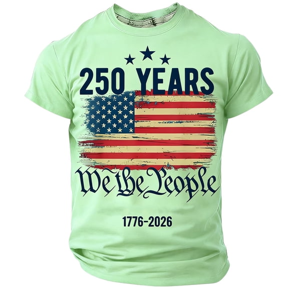 250 Years 1776 Shirt Mens 4th Of July Outfit Men's Patriotic Shirts Fourth Of July Shirts Mens Flag Shirt Graphic Tee Men Men's T Shirts Graphic