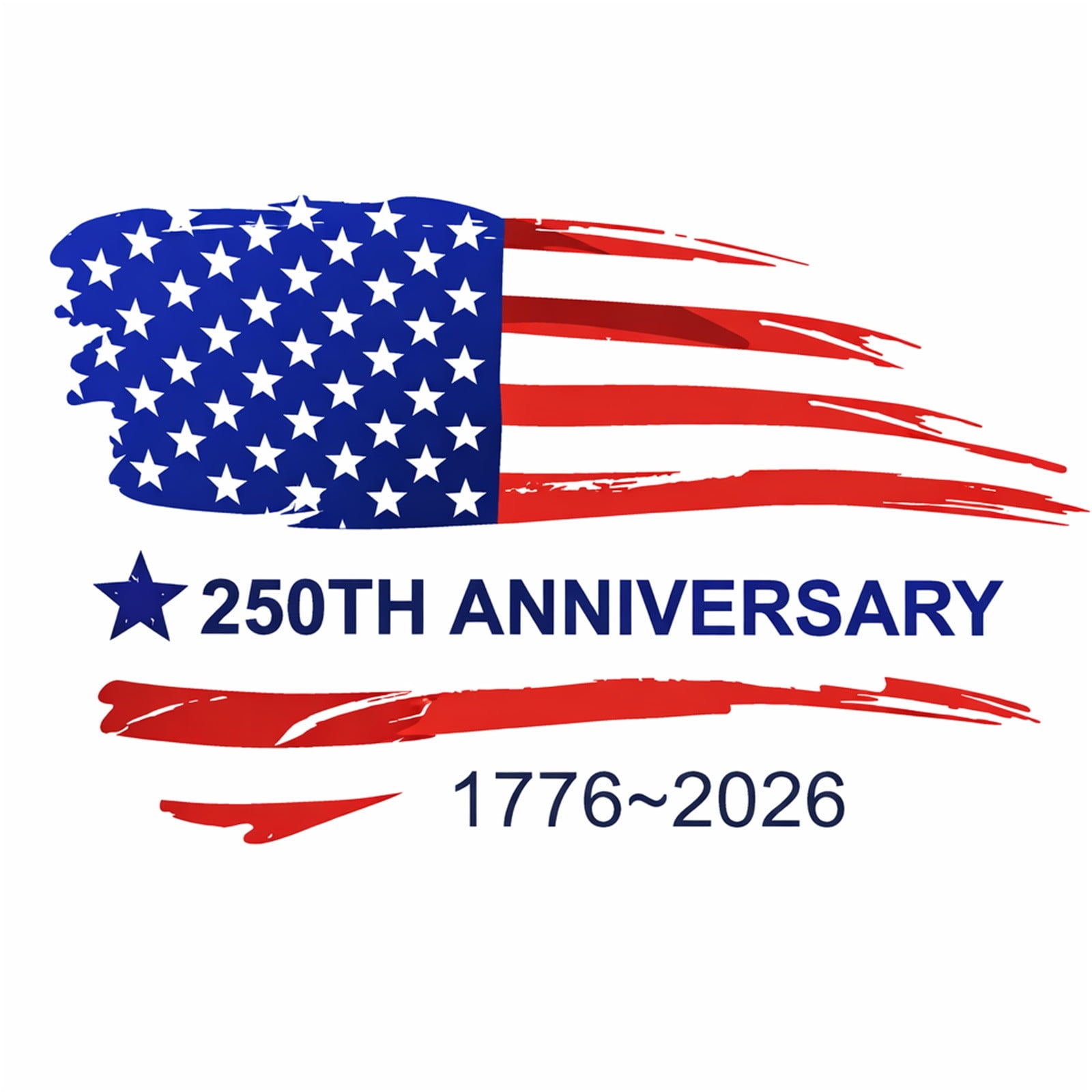 250 Years America Car Decal – 250th Anniversary USA Patriotic Vinyl Sticker for Car Windows, Waterproof Peel-and-Stick Independence Day Decoration
